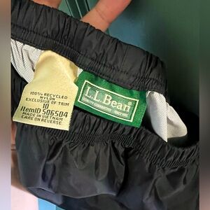 LL Bean Kids Rain Pants size 10
